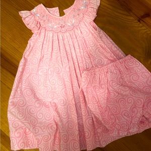 Petit Ami smocked dress and diaper cover 18m, worn once for pictures.